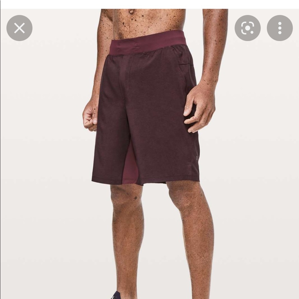 Lululemon T.H.E. Short Lined 9” - Heathered Texture Printed Dark Adobe Size M